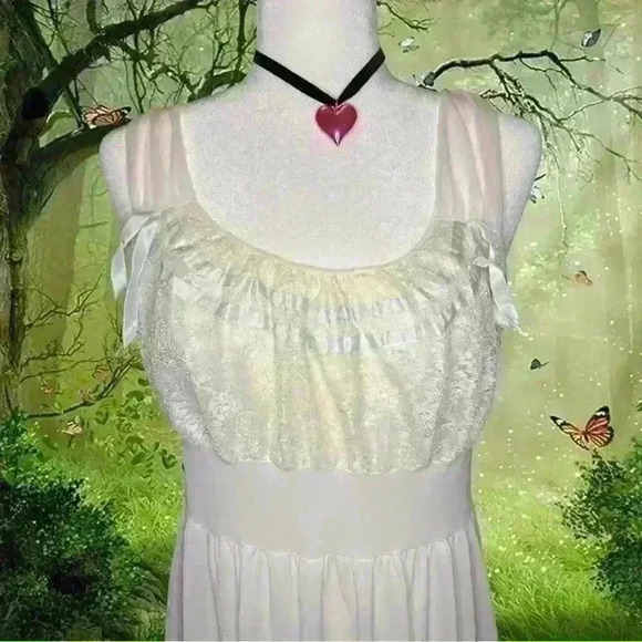 Coquette maxi Blue Ribbon Night Gown - Picture 2 of 6